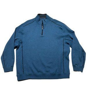 Tour Play 1/4 Zip Sweatshirt Mena XXL Blue Pullover Long Sleeve Golf Casual 2XL